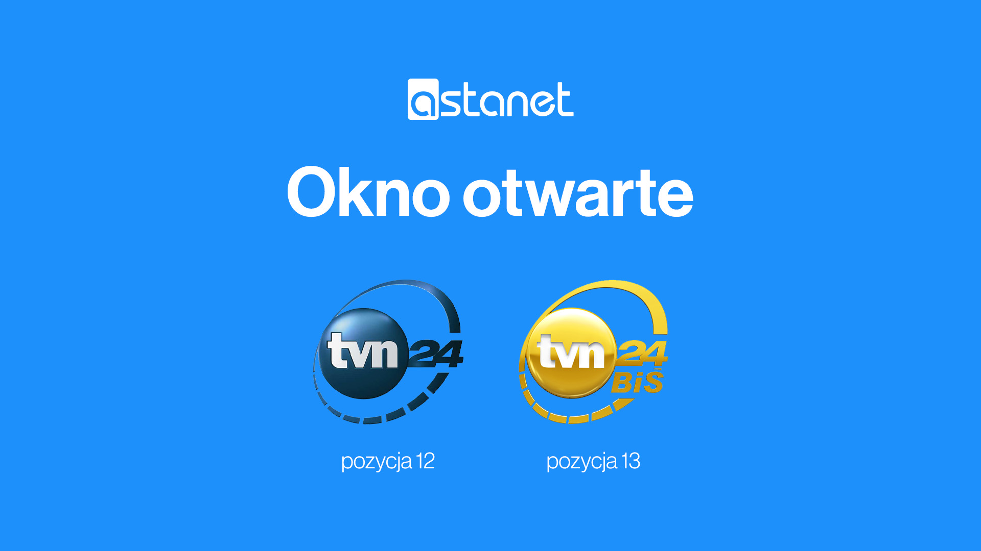 Okno otwarte na kanałach TVN24 oraz TVN24 BIŚ - ASTA-NET