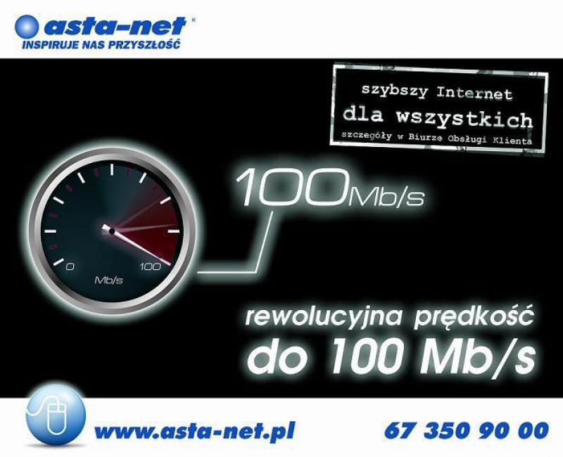 Najszybszy Internet jeszcze taniej! - ASTA-NET