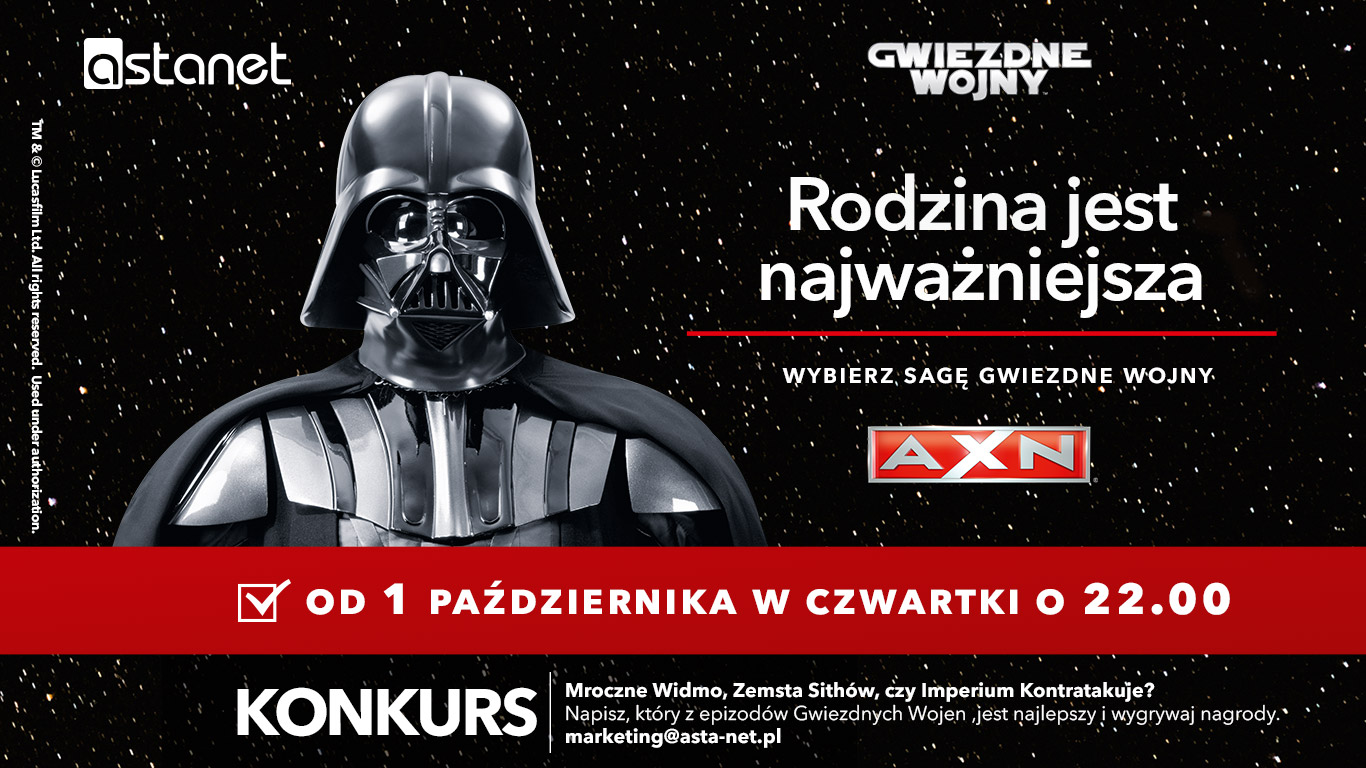 Gwiezdne Wojny w AXN i konkurs ASTA-NET - ASTA-NET