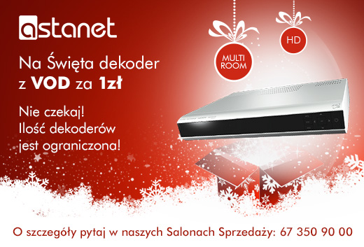 Wybierz na Święta dekoder z VOD - ASTA-NET