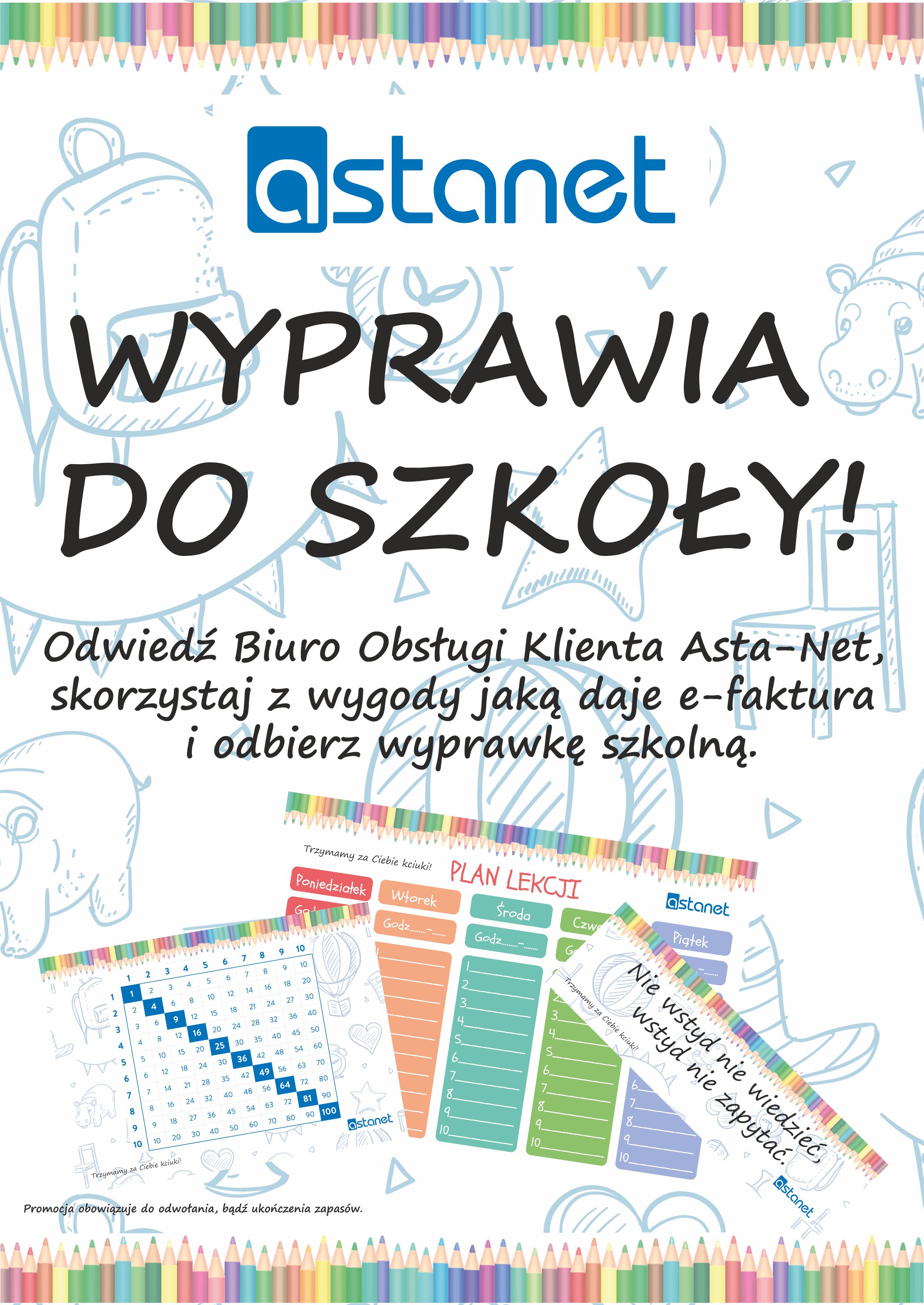 ASTA-NET wyprawia do szkoły - ASTA-NET