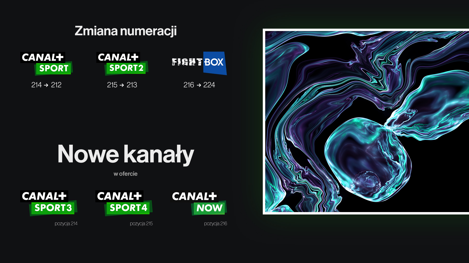 Nowe kanały CANAL+ i zmiana numeracji kanałów - ASTA-NET