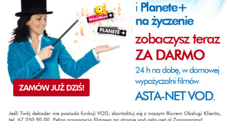 Planete+ i MiniMini+ na życzenie w VOD - ASTA-NET