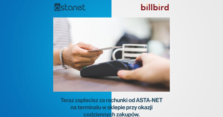 Zapłać za rachunki ASTA-NET w sklepie przy okazji codziennych zakupów. - ASTA-NET